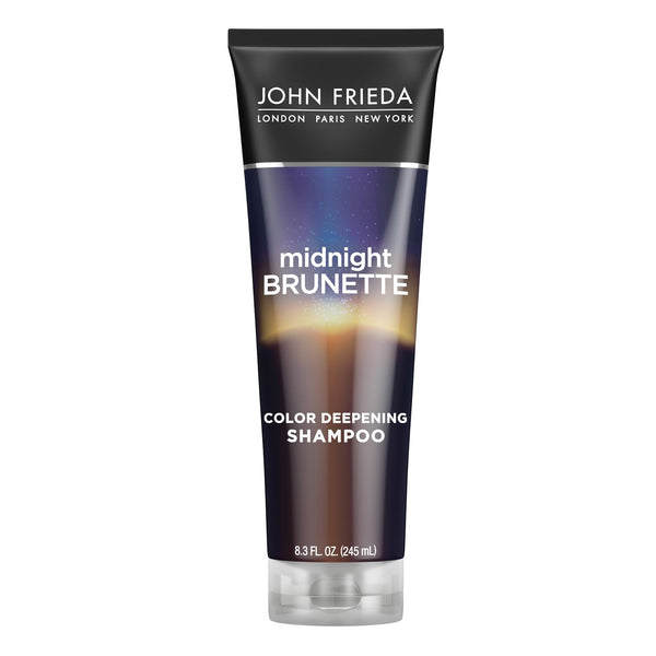 John Frieda Midnight Brunette Shampoo Color Deepening Shampoo to Enhance and Refresh Brunette Tones Cocoa and Primrose Oil-Infused Shampoo to Revive Brunette Color 8.3 Oz