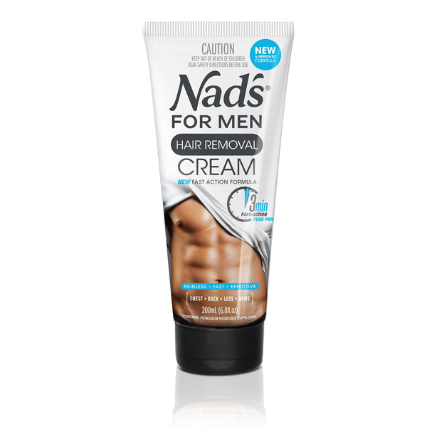 Nads For Men Hair Removal Cream Painless Hair Removal For Men Soothing Depilatory Cream For Unwanted Coarse Male Body Hair 6.8 Fl Oz