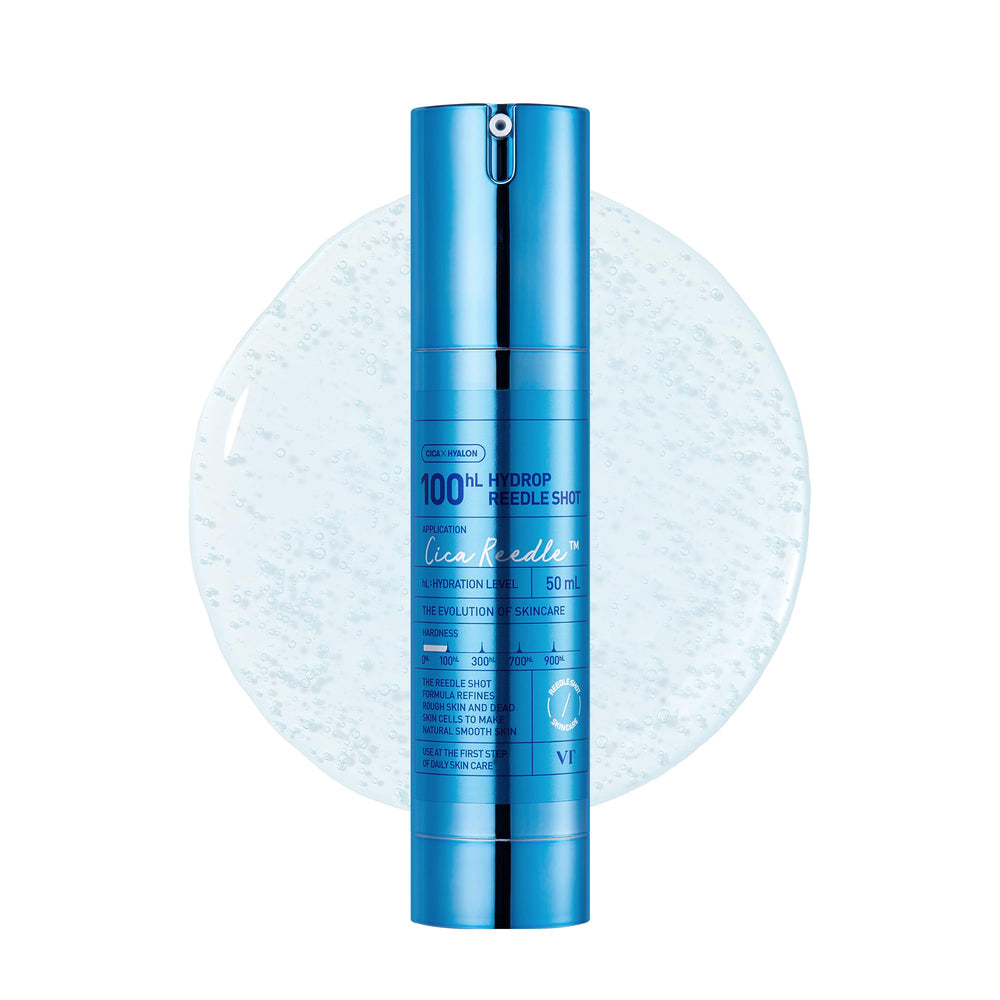 VT COSMETICS Hydrop Reedle Shot 100hL Hyaluronic Acid Microneedling Serum Intensive Hydrating & Moisturizing Exosome Light-Weight Soft Skin Glass Skin Korean Skin Booster 1.69 Fl Oz.(50ml)