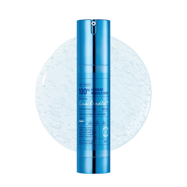 VT COSMETICS Hydrop Reedle Shot 100hL Hyaluronic Acid Microneedling Serum Intensive Hydrating & Moisturizing Exosome Light-Weight Soft Skin Glass Skin Korean Skin Booster 1.69 Fl Oz.(50ml)