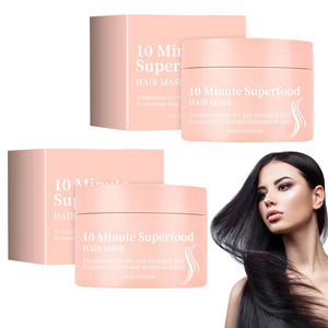 10 Minute Vitamin Infusions Hair Mask Superfood Hair Mask - Moisturizing Hair Mask for Damaged Hair Hair for Thicker Fuller and Shiny Hair(2pcs)