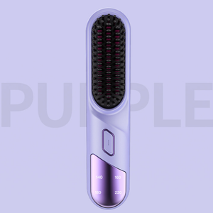 Cross-Border New Model Negative Ion Hair Straightening Comb, Hair Care Tool for Straightening and Curling, Dual-Use Lazy Curling Iron, Wireless and Portable
