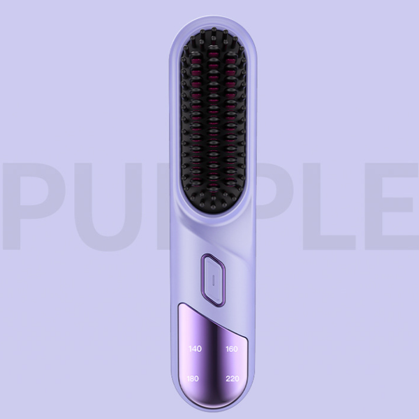 Cross-Border New Model Negative Ion Hair Straightening Comb, Hair Care Tool for Straightening and Curling, Dual-Use Lazy Curling Iron, Wireless and Portable