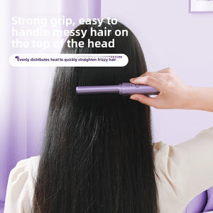 Rechargeable portable travel straight hair comb negative ion hair care electric comb wireless curling iron