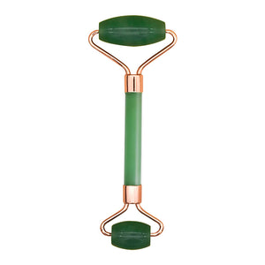 Pink Crystal Facial Roller Set Jade Massager for Skincare and Body