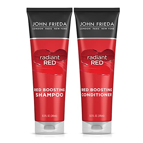 John Frieda Radiant Red Shampoo & Conditioner Bundle Enhancing Shampoo & Conditioner Helps Enhance Shades with Pomegranate and Vitamin E