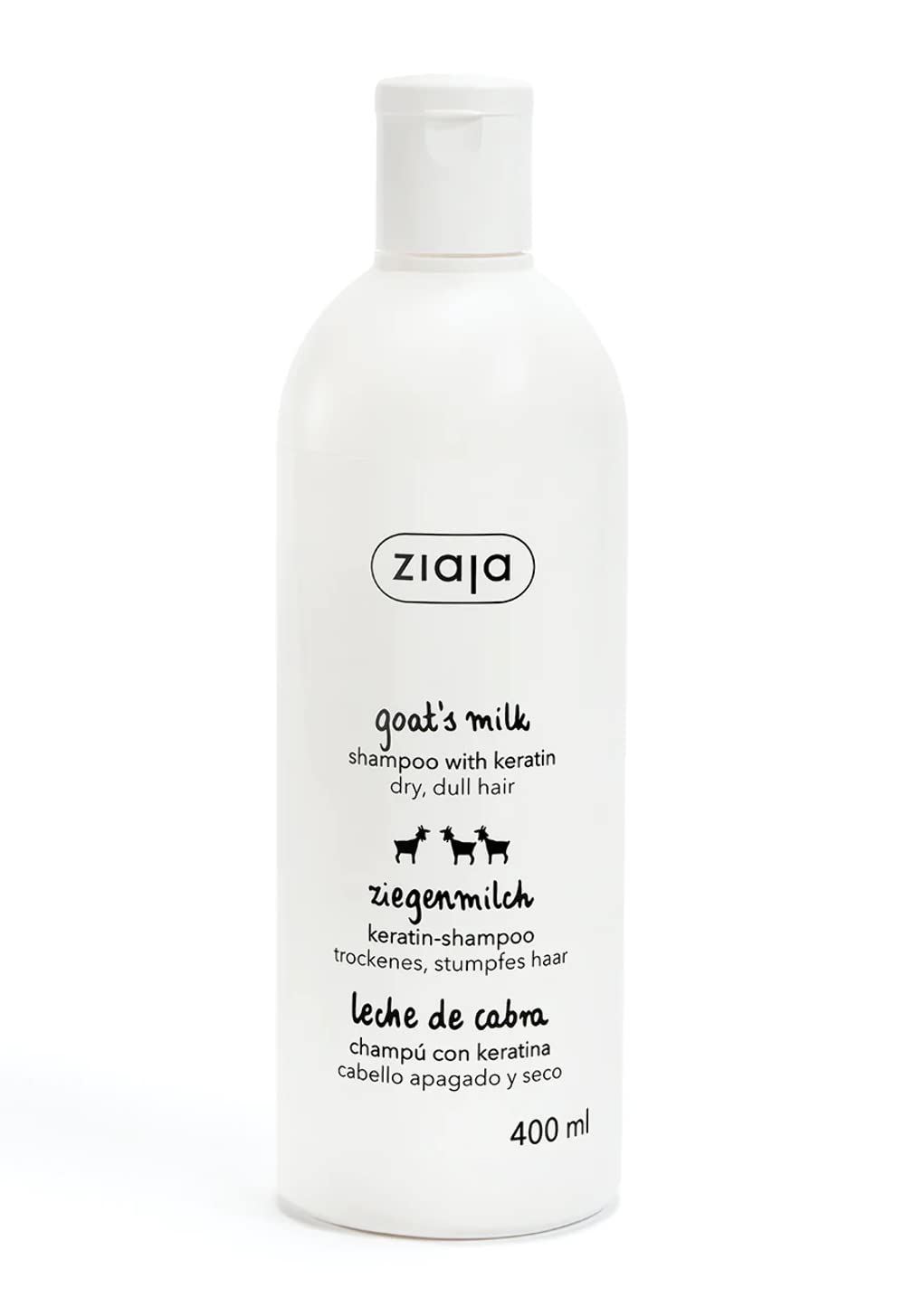 Ziaja Goats Milk Energising Shampoo for Dry and Damaged Hair (Shampoo with Keratin) 13.5 oz