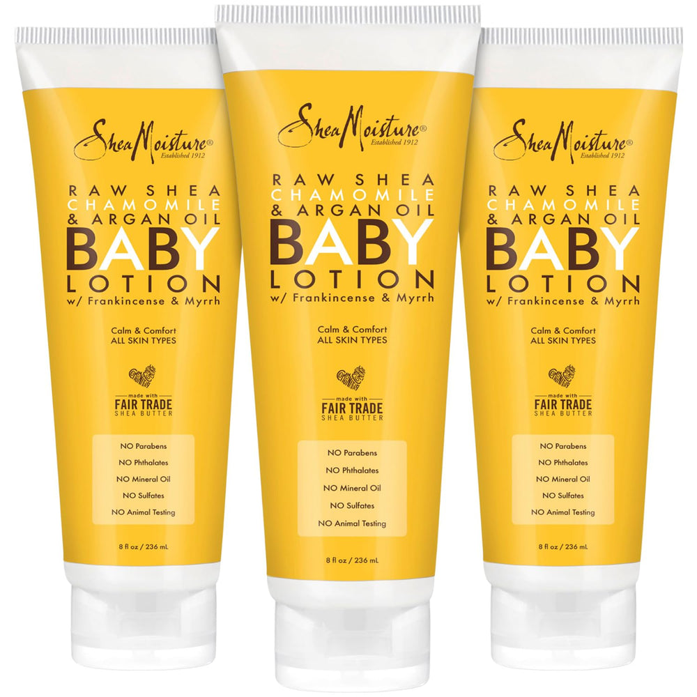 SheaMoisture Baby Lotion for Dry Skin and Clear Skin Raw Shea Chamomile and Argan Oil with Shea Butter 8 oz