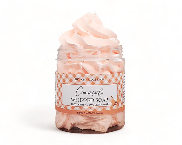 Creamsicle Fluffy Whipped Soap Regular Soap Body Wash Shave Cream All In One (Large)