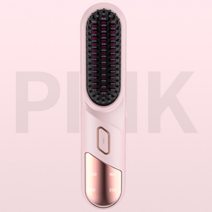 Cross-Border New Model Negative Ion Hair Straightening Comb, Hair Care Tool for Straightening and Curling, Dual-Use Lazy Curling Iron, Wireless and Portable